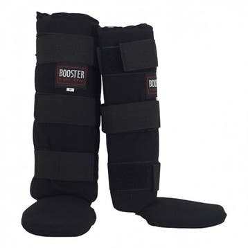 Booster Zwarte Stoffen Kickboks Scheenbeschermer BTSG Curved, Sport en Fitness, Schaatsen, Ophalen of Verzenden, Nieuw