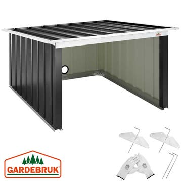 Robotmaaier Garage Antraciet Metaal 89x90x54cm (Tuinieren), Verzenden, Nieuw