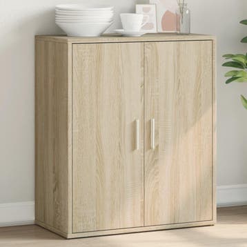 vidaXL Dressoir 60x31x70 cm bewerkt hout sonoma eikenkleurig, Verzenden, Nieuw, 50 tot 100 cm, 25 tot 50 cm