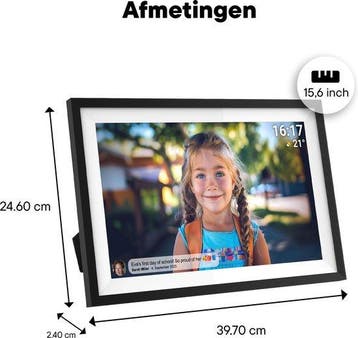 2dekans | Denver Digitale Fotolijst 15.6 inch - XL - Full HD, Ophalen of Verzenden, Zo goed als nieuw