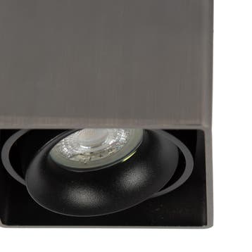Bjorn 1 Opbouwspot Gun Metal Binnenverlichting Spots opbouw, Verzenden, Nieuw, Plafondspot of Wandspot