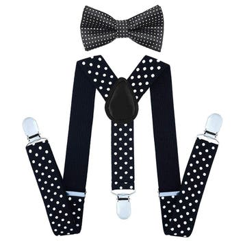 Fako Fashion - Kinder Bretels Met Vlinderstrik - Stippen -, Verzenden, Nieuw