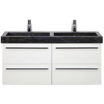Seville Badmeubelset 120 cm - 4 Laden Wit Hoogglans -, Huis en Inrichting, Badkamer | Badkamermeubels, Ophalen of Verzenden, Nieuw