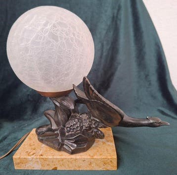 Jacques LIMOUSIN - Globe tafellamp - Marmer, Glas,