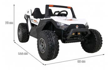 Kinderjeep, 24V Beach buggy Wit, High speed 15km/h, 2 pers, Ophalen of Verzenden, Nieuw, Afstandsbediening