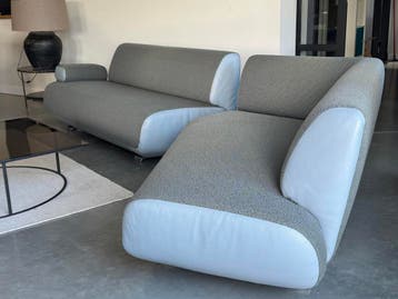 Leolux Guadalupe hoekbank met fauteuil en hocker – 4 delen, X, Hoekbank, 300 cm of meer, 75 tot 100 cm