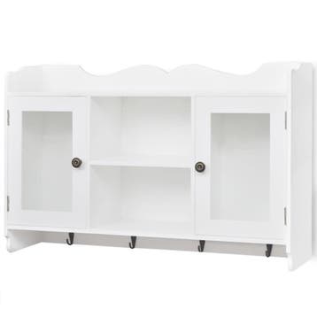 Wandschap met haakjes | Tweedekansje | Laatste Stuk!, Met plank(en), Ophalen of Verzenden, Minder dan 150 cm, Minder dan 25 cm