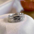 Novell witgouden heren ring, Gebruikt, Overige kleuren, 20 of groter, Heer