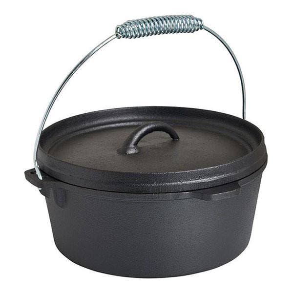 Dutch Oven | Cast Iron | Ø 28 x 13 cm (8 liter, Gietijzer), Tuin en Terras, Barbecue-accessoires, Nieuw, Verzenden