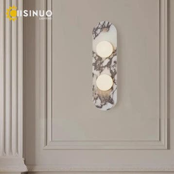 Luxe Marmeren Wandlamp met LED en Natuursteen - Sfeervolle V, Verzenden, Nieuw