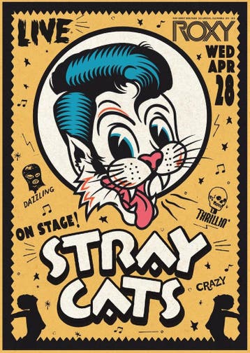 Posters - Poster Stray Cats - Stray Cats, Verzenden, Zo goed als nieuw