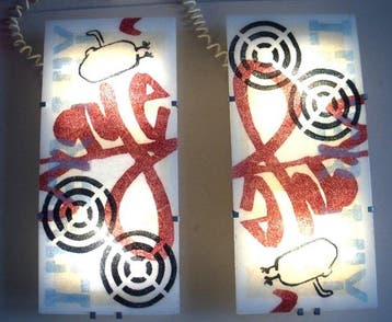 IKEA - Julia Treutiger - Lamp (2) - metaal - glas - GYLLEN