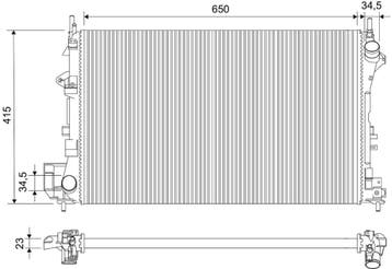 Radiateur o.a: Cadillac, Opel, BLS - BLS Wagon, Signum (F48), Ophalen of Verzenden, Nieuw, Opel
