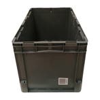 Stapelbak, 600x400x400 mm, euronorm, grijs kunststof,, Gebruikt, 40 tot 60 cm, 50 tot 75 cm, Bak of Kist