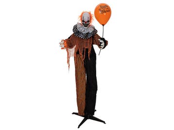 EUROPALMS Halloween Figuur Clown Met Ballon 166cm Licht, Verzenden, Nieuw, Overige typen