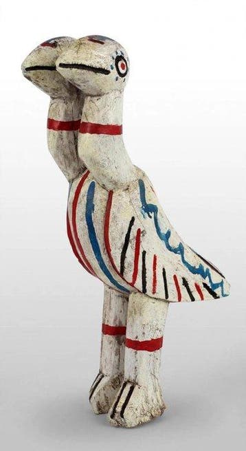 Grand oiseau stylisé Dagari / Lobi - sculptuur - Burkina