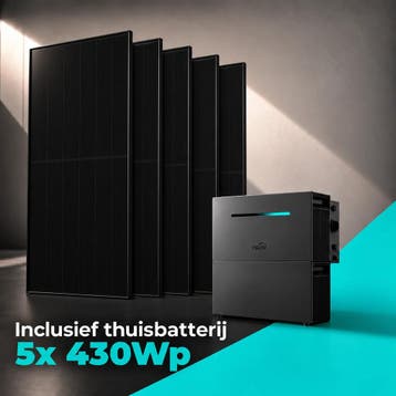 Zonnepanelen Thuisbatterij Pakket - 4 kWh - 5x 430Wp, Ophalen of Verzenden, Nieuw