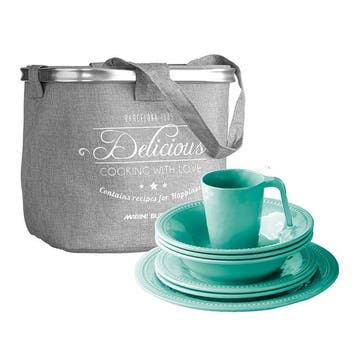 Scheepsservies Harmony Aqua Set 16-Delig, Ophalen of Verzenden, Nieuw