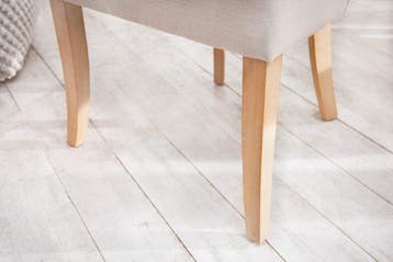 Elegante stoel CASTLE beige linnen stof landelijke stijl met, Ophalen of Verzenden, Nieuw