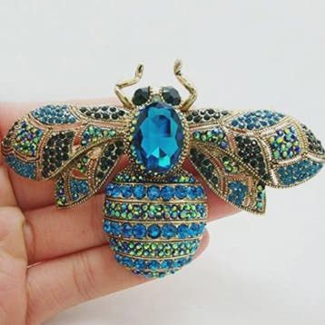 Luxe Bijen Broche met Kristallen - Vintage Baroque Stijl, Verzenden