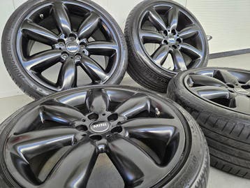 Mini Cooper Clubman 18 inch velgen zomerbanden zwart 5x112, Auto-onderdelen, 18 inch, Banden en Velgen, Nieuw, Ophalen of Verzenden