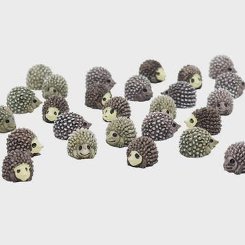 Mini Egel Beeldjes Set (5/10 Stuks) - Sprookjestuin & Miniat
