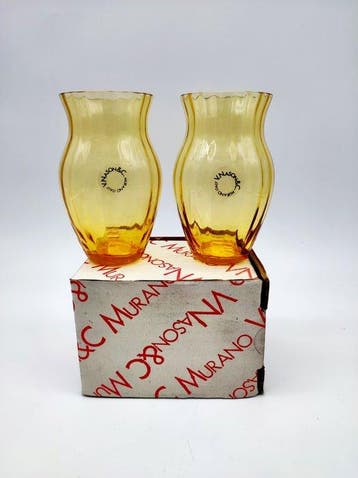 V.Nason&C. - Vaas (2) - Eklettika Ambra vintage - Muranoglas