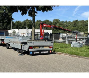 Schamelwagen met Maxilift laadkraan, Mobiele kraan, kraantje, Ophalen, Gebruikt