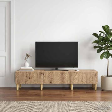 vidaXL TV-kast 147 x 34,5 x 30 cm Artisanaal eiken Bewerkt, Minder dan 50 cm, Verzenden, Nieuw, Minder dan 100 cm
