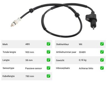 ABS-sensor Renault Avantime 3.0 V6 (DE0) Van 2001-09 tot 200, Verzenden, Nieuw, Renault