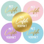 10x Sticker Met liefde verpakt (Stickers), Hobby en Vrije tijd, Stickers en Plaatjes, Ophalen of Verzenden, Nieuw, Meerdere stickers