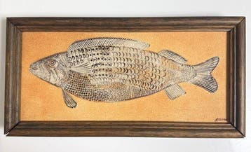 Roger Capron - Roger Capron - sculptuur, Keramik Fisch -