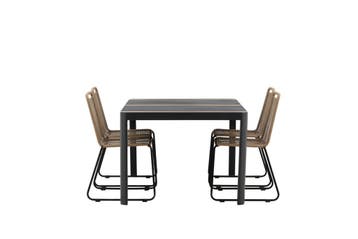 Tuintafel Pim Zwart  Teak 150*90cm 4 Stoelen The Outsider, Verzenden, Nieuw