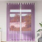 vidaXL Gordijnen met lussen 2 st 140x260 cm paars, Verzenden, Nieuw