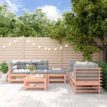 vidaXL 6-delige Loungeset massief douglashout, Verzenden, Nieuw, 6 zitplaatsen, Loungeset