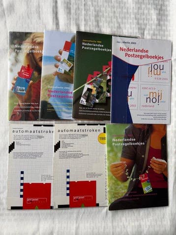 Nederland 1989/2003 - 7 jaarcollecties postzegelboekjes en, Postzegels en Munten, Postzegels | Nederland, Gestempeld