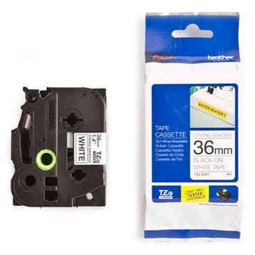 Brother TZe-S261 extra klevend tape zwart op wit 36 mm, Computers en Software, Printerbenodigdheden, Verzenden, Nieuw, Printertape