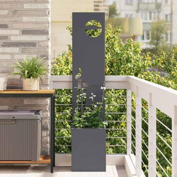 vidaXL Tuin Privacy Screen Fretwerk Antraciet 32 x 32 x 150, Verzenden, Nieuw
