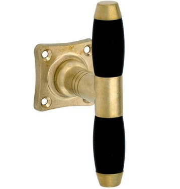 Kastknop Ton ebben/vierkant messing antiek, Verzenden, Nieuw
