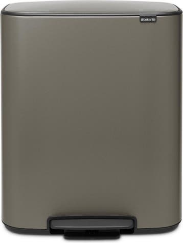 Brabantia Bo prullenbak 60 liter Platinum – Nieuw, 50 – 75, Kunststof, Met pedaal, Verzenden