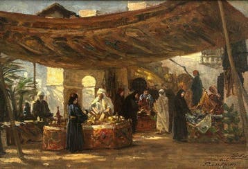 Philip Sadée (1837-1904) - Maison Arabe te Parijs 1889, Antiek en Kunst, Kunst | Schilderijen | Klassiek