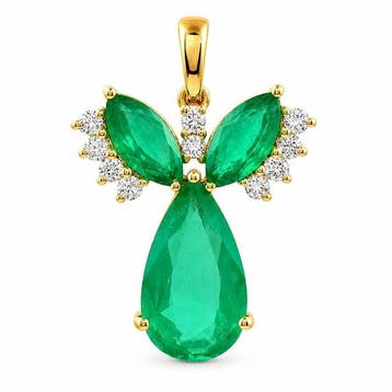 Zonder minimumprijs - Hanger - 14 karaat Geel goud - 3.38ct.
