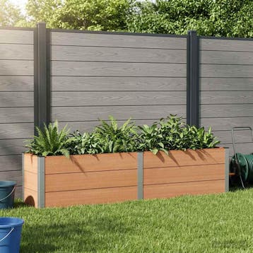 vidaXL Verhoogde plantenbak Bruin 250 x 50 x 54 cm, Verzenden, Nieuw, Minder dan 60 cm, 30 tot 60 cm