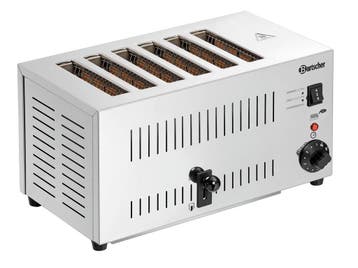 Bartscher Toaster | TS60 RVS | 6 Sleuven | 405x265x220mm, Ophalen of Verzenden, Nieuw in verpakking