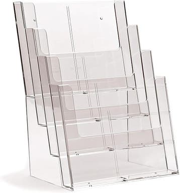 Folderhouder A4 wandmontage | Transparant | Laatste Stuk!, Aankleding binnen, Ophalen of Verzenden, Gebruikt, Inrichting