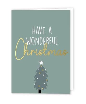10 Kerstkaart met envelop - have a wonderful christmas -..., Diversen, Ophalen of Verzenden, Nieuw