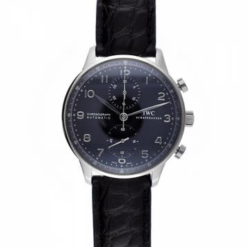 IWC Portuguese Chronograph IW371447; Automatisch Heren Ho..., Sieraden, Tassen en Uiterlijk, Ophalen of Verzenden, Zo goed als nieuw