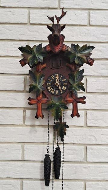 Koekoeksklok - Hout, Messing - 1950-1960 - Mechanische, Antiek en Kunst