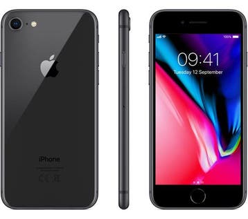 nieuwstaat Apple iphone 8 64GB (model 2017) black + 12, Telecommunicatie, Mobiele telefoons | Apple iPhone, Ophalen of Verzenden