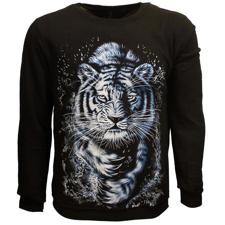 Witte Tijger Sweater Trui met Voering, Kleding | Dames, Truien en Vesten, Verzenden